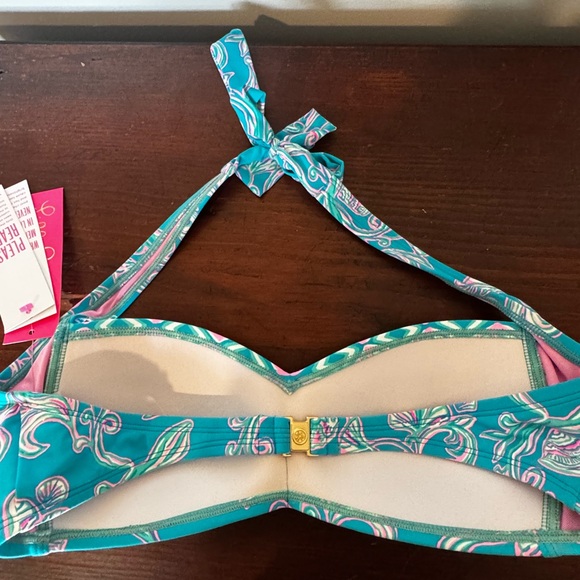 Lilly Pulitzer Turquoise Teal Bathing Suit Top - Picture 5 of 7